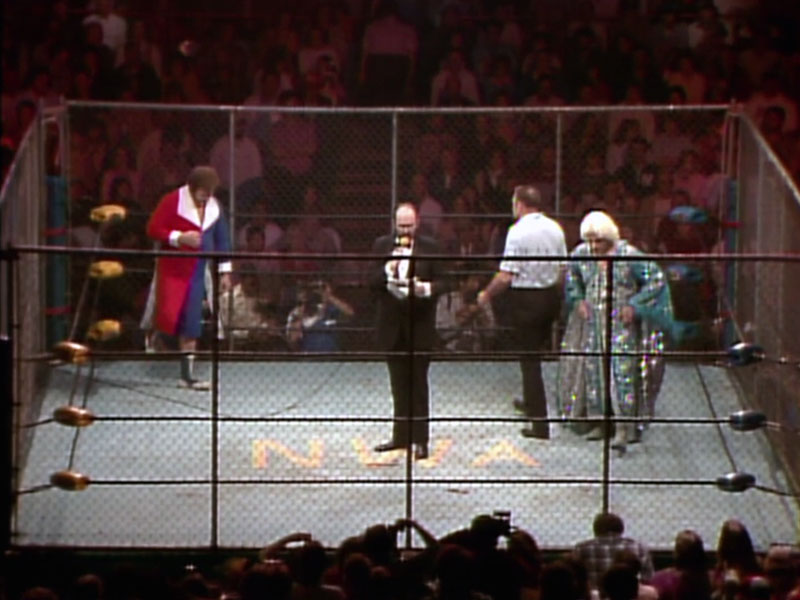 The main event of Starrcade '83: Ric Flair vs. Harley Race